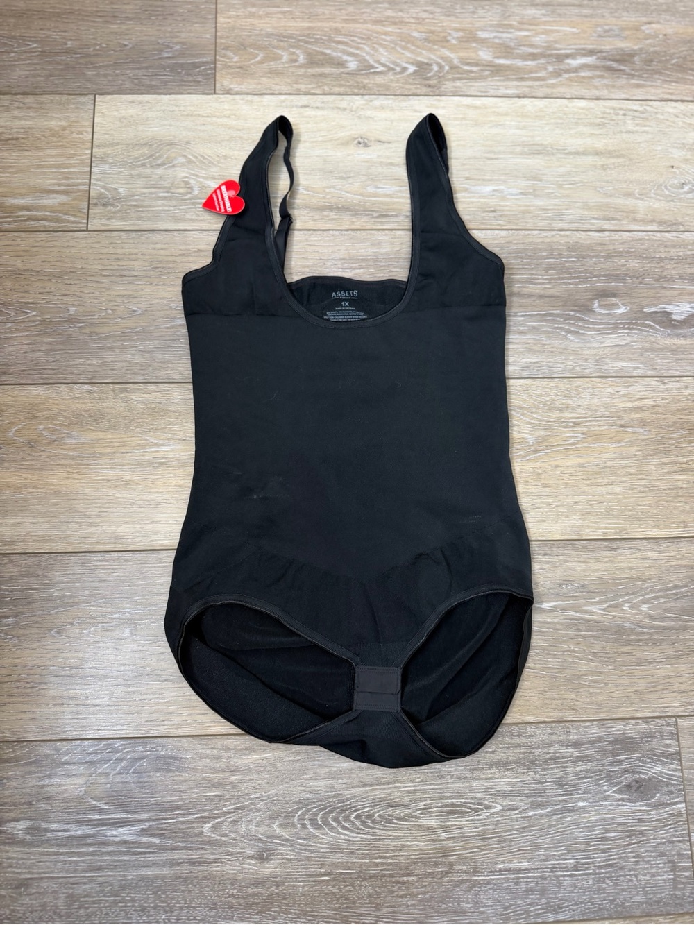 Assets By Spanx Black Shapewear One-Piece Bodysuit